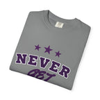 Never Get Busted – Three Star Purple Tee