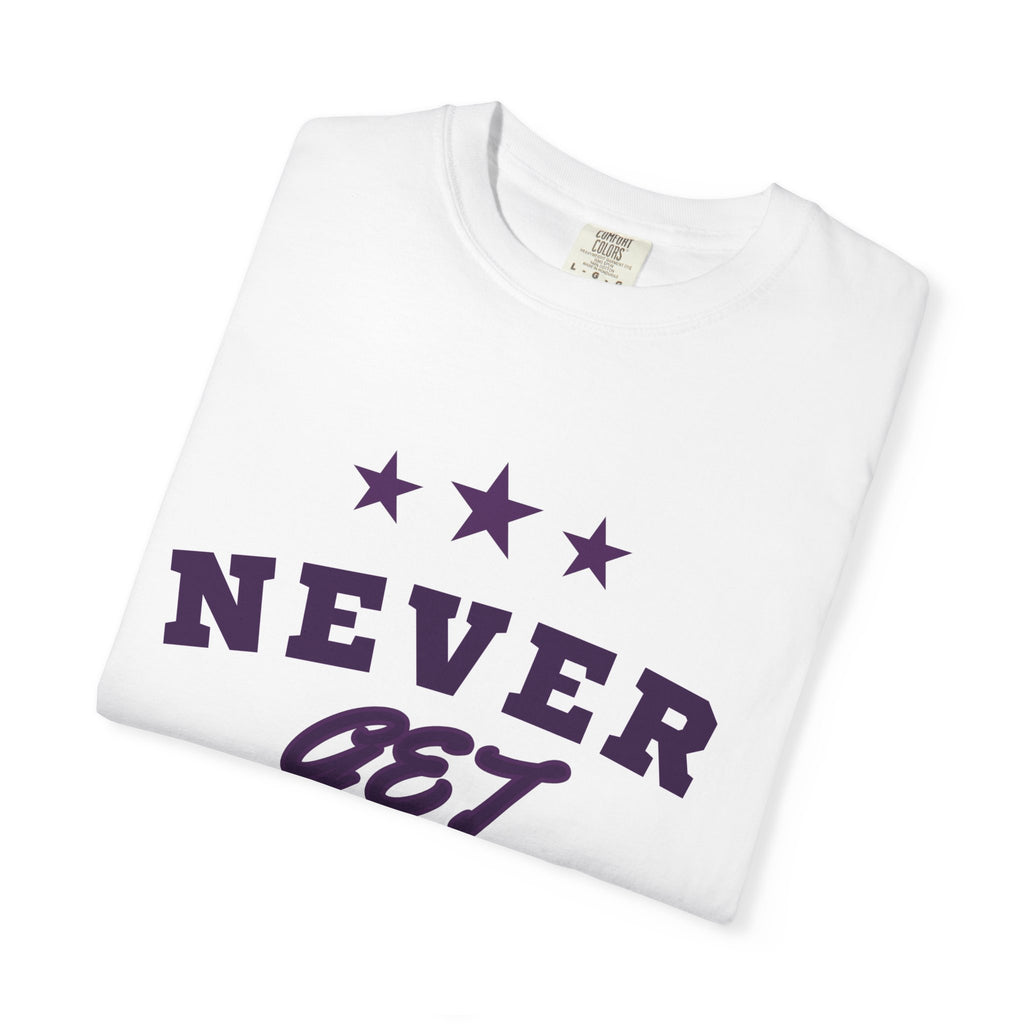 Never Get Busted – Three Star Purple Tee