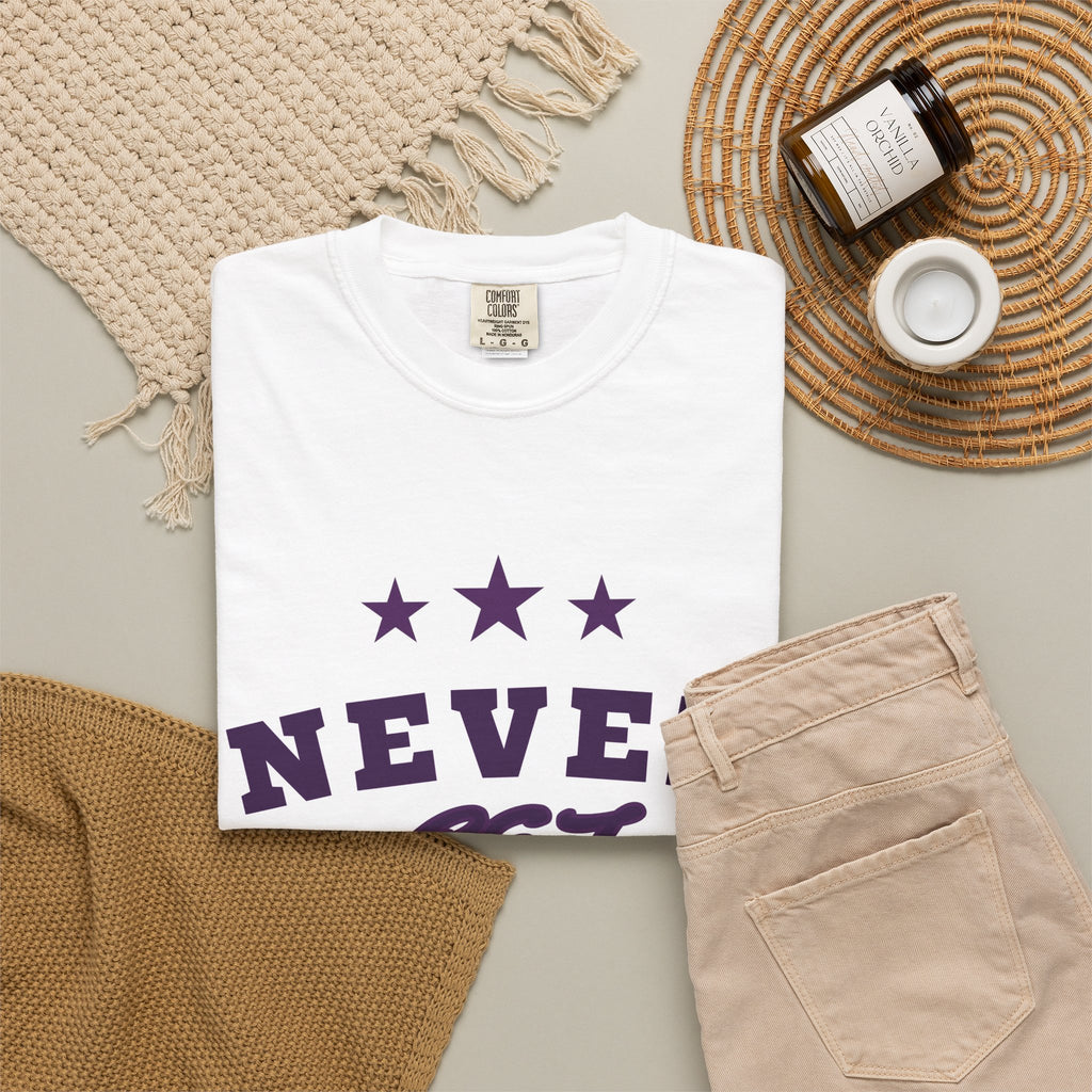 Never Get Busted – Three Star Purple Tee