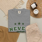 Never Get Busted – Three Star Green Tee