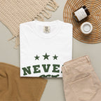 Never Get Busted – Three Star Green Tee