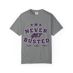 Never Get Busted – Three Star Purple Tee