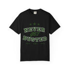 Never Get Busted – Three Star Green Tee