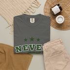 Never Get Busted – Three Star Green Tee